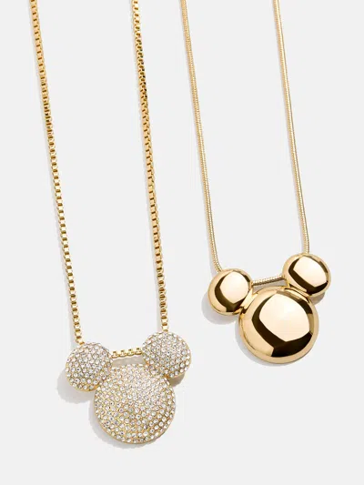 Baublebar Disney Mickey Mouse Pavé Bubble Necklace In Gold
