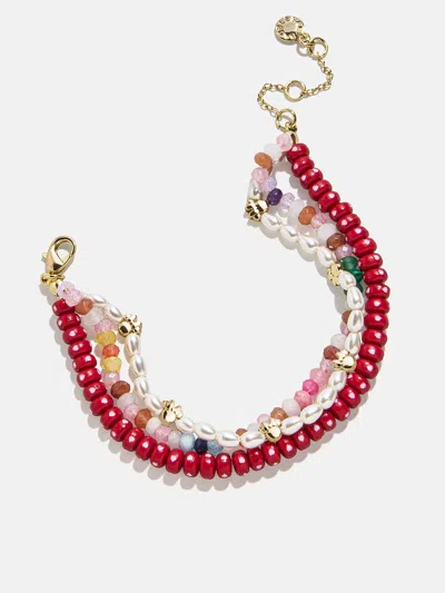 Baublebar Disney Mickey Mouse Semi-precious Layered Bracelet In Red