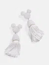 Baublebar Disney Mickey Mouse Tassel Earrings In White