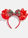 Baublebar Disney Minnie Mouse Gift Bow Ears Headband In Red
