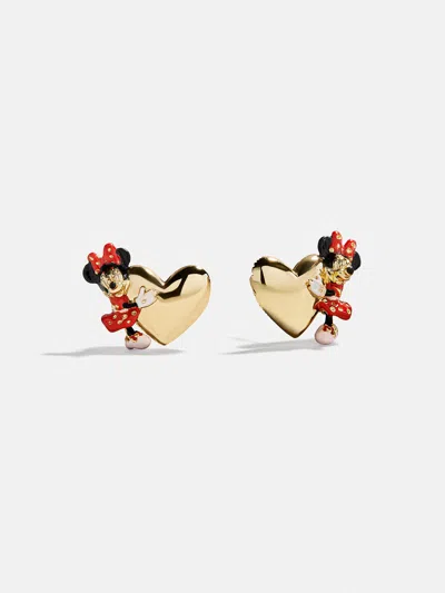 Baublebar Disney Minnie Mouse Hugging Heart Earrings In Gold