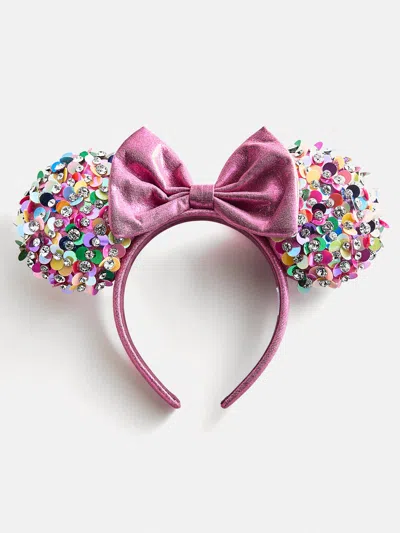 Baublebar Disney Minnie Mouse Sequin Ears Headband In Pink