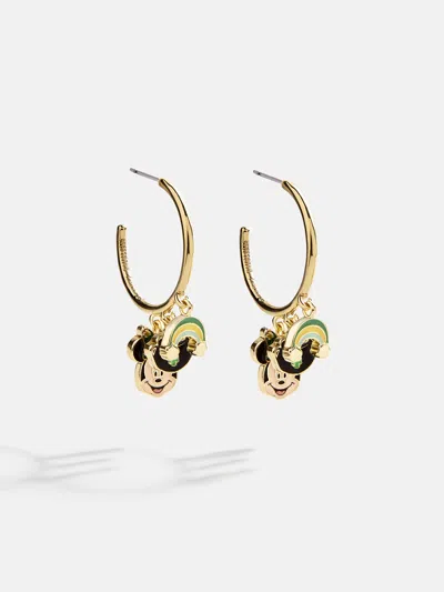 Baublebar Disney Minnie Mouse Somewhere Over The Rainbow Hoop Earrings In Gold