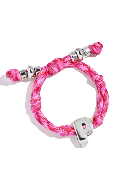 Baublebar Dive In Initial Bracelet In Pink