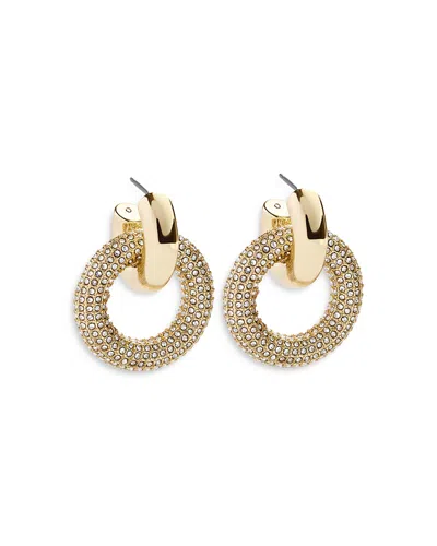 Baublebar Donna Pave Circle Charm Huggie Hoop Earrings In Clear