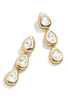 Baublebar Eden Crystal Triple Drop Earrings In Clear