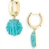 Baublebar Elia Shell Huggie Earrings