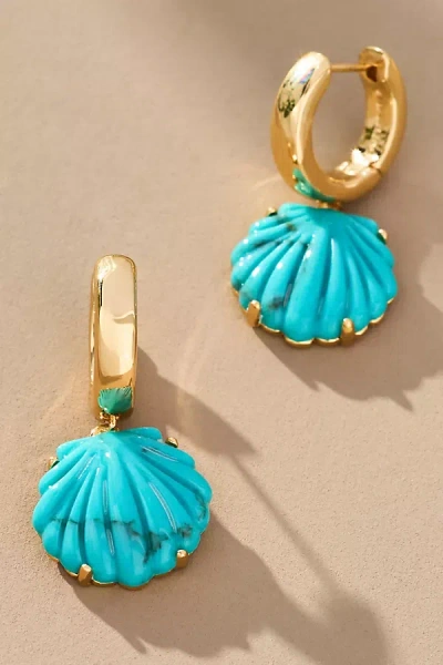 Baublebar Elia Shell Huggie Earrings In Gold
