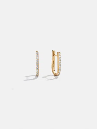 Baublebar Elise 18k Gold Paperclip Earrings