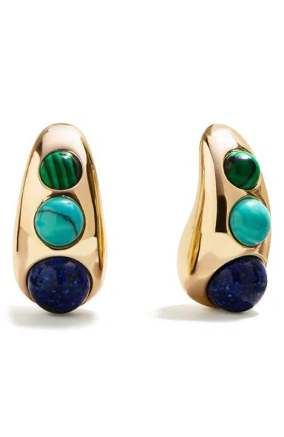 Baublebar Ella Semi Precious Drop Earrings In Gold