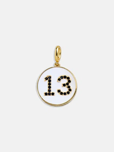 Baublebar Enamel Number Custom Charm In Gold