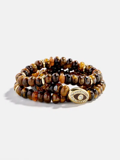 Baublebar Energy Aligned Evil Eye Bracelet Set In Brown