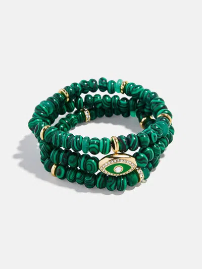 Baublebar Energy Aligned Evil Eye Bracelet Set In Green