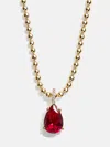Baublebar Esther 18k Gold Birthstone Necklace In Red