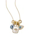 Baublebar Evil Eye Multicharm Necklace In Multi/gold