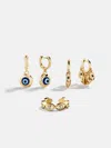 Baublebar Evil Eye Earring Set In Gold