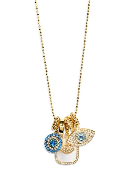 Baublebar Evil Eye Multicharm Necklace In Blue