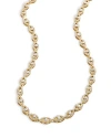 Baublebar Evil Eye On Repeat Crystal Tennis Necklace, 16-19 In Gold