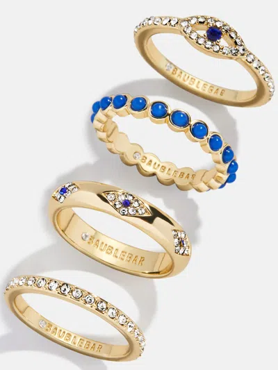 Baublebar Evil Eye Ring Set In Gold