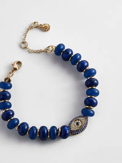 Baublebar Eye Catcher Evil Eye Semi-precious Bracelet In Blue