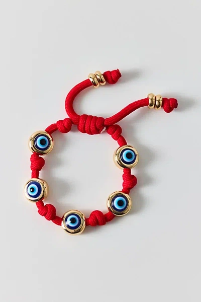 Baublebar Eyes Open Evil Eye Paracord Bracelet In Red, Women's At Urban Outfitters