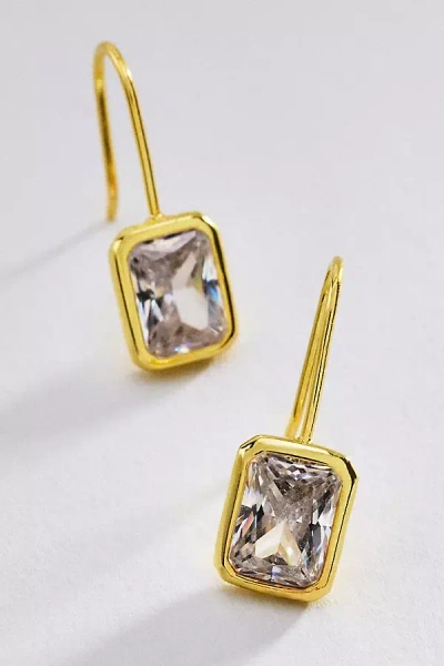 Baublebar Fallon Bezel Cushion French Hook Earrings In Gold