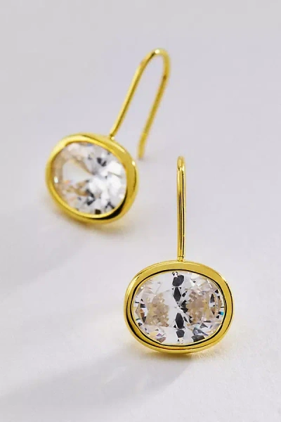Baublebar Fallon Bezel Oval French Hook Earrings In Gold