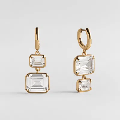 Baublebar Felicity Crystal Drop Earrings In Gold