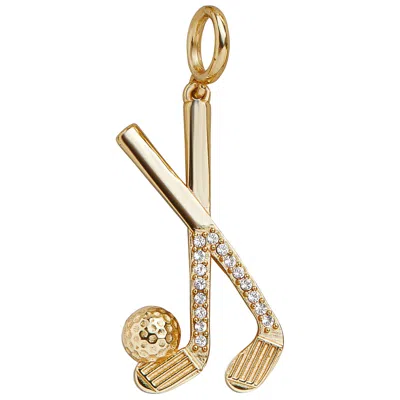 Baublebar Field Hockey Cluster Charm In Gold