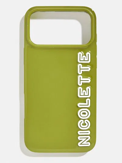 Baublebar Fine Line Custom Iphone Case In Green