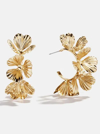 Baublebar Fiorella Gold Floral Earrings In Brown