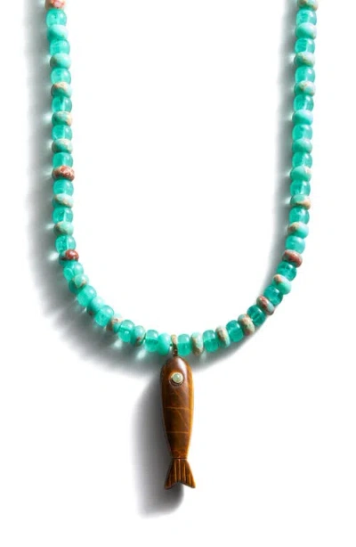 Baublebar Fish Out Of Water Pendant Necklace In Blue