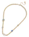 Baublebar Fortune Favors Mixed Charm Beaded Collar Necklace, 17-20 In Blue Multi