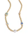 Baublebar Fortune Favors Mixed Charm Beaded Collar Necklace, 17-20 In Multi