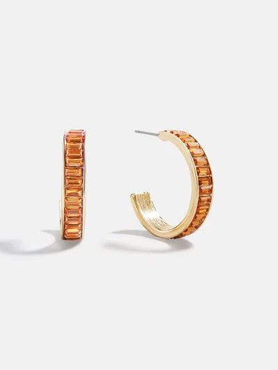 Baublebar Game Day Baguette Hoop Earrings In Orange