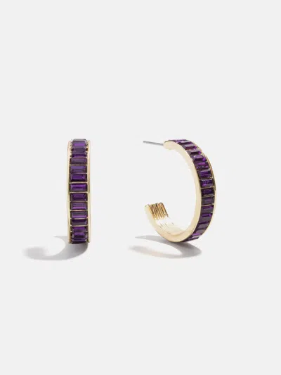 Baublebar Game Day Baguette Hoop Earrings In Purple