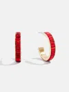 Baublebar Game Day Baguette Hoop Earrings In Red