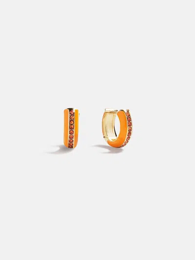 Baublebar Game Day Enamel Huggie Earrings In Orange