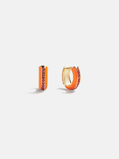 Baublebar Game Day Enamel Huggie Earrings In Orange