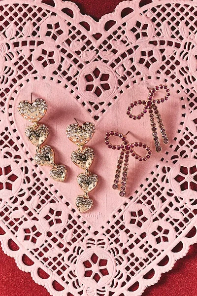 Baublebar Georgia Crystal Bow Earrings In Gold