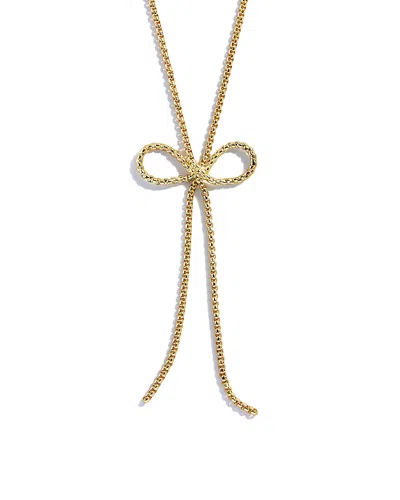 Baublebar Gigi Crystal Bow Lariat Necklace, 19-22 In Gold