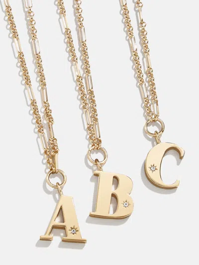 Baublebar Gold & Crystal Initial Necklace