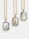 Baublebar Gold & Mother Of Pearl Initial Necklace In Gold