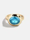 Baublebar Gold Cubic Zirconia Custom Birthstone Ring In Gold