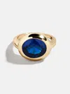 Baublebar Gold Cubic Zirconia Custom Birthstone Ring In Blue