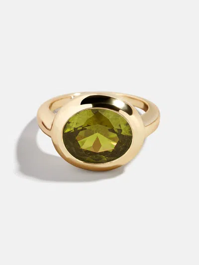 Baublebar Gold Cubic Zirconia Custom Birthstone Ring In Green