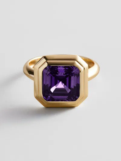 Baublebar Gold Etched Bezel Custom Birthstone Ring