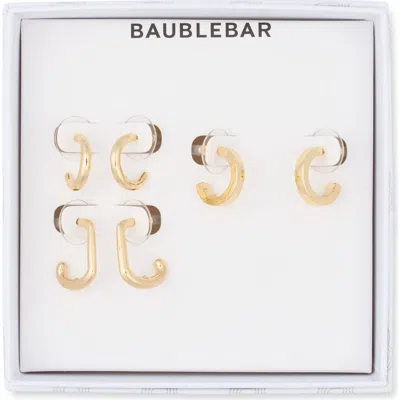 Baublebar Golden Hour Set Of 3 Assorted Hoop Earrings