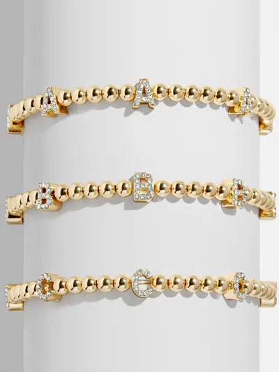 Baublebar Gold/pavé Repeating Initial Pisa Bracelet