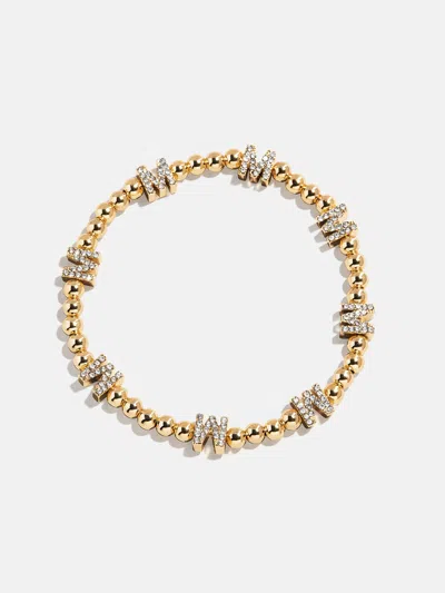 Baublebar Gold/pavé Repeating Initial Pisa Bracelet